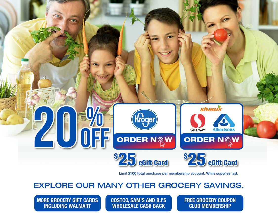 20% off kroger shaw's safeway albertsons explore our many other grocery savings