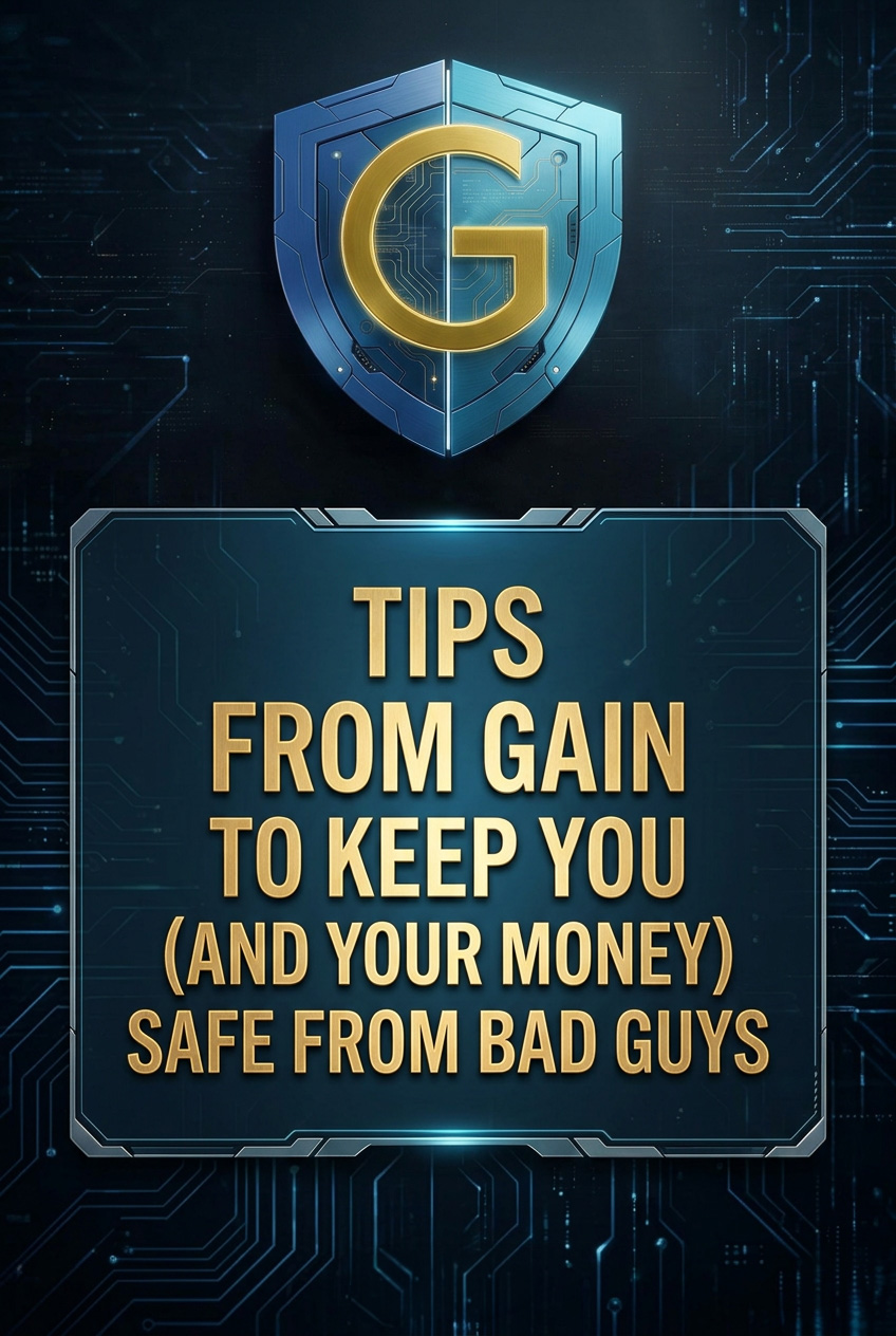 HINTS FROM GAIN TO KEEP YOU (AND YOUR MONEY) SAFE FROM BAD GUYS