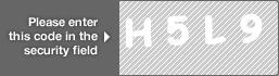 captcha code for visual authentication  letter H number 5 letter L number 9
