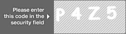 captcha code for visual authentication  letter P number 4 letter Z number 5