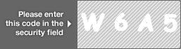 captcha code for visual authentication  letter W number 6 letter A number 5