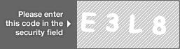 captcha code for visual authentication  letter E number 3 letter L number 8